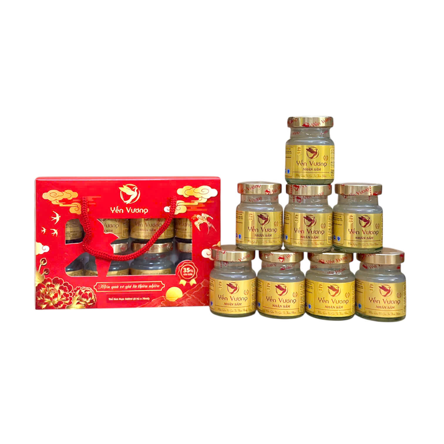 Lốc 8 hũ yến Vương 70ml Nhân Sâm